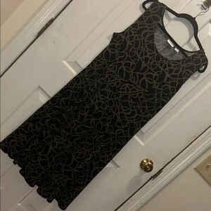Chico's Elegant Black and Brown Midi Dress. 3X. Plus size